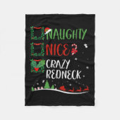 Leuke stoute Crazy Redneck Christmas Matching Sant Fleece Deken (Voorkant)