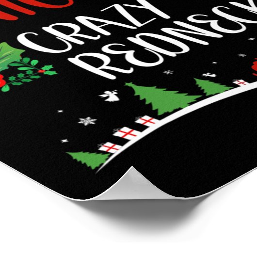 Leuke stoute Crazy Redneck Christmas Matching Sant Poster (Hoek)