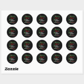 Leuke stoute Crazy Redneck Christmas Matching Sant Ronde Sticker (Vel)
