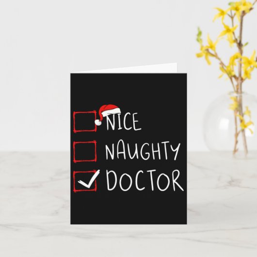 Leuke stoute dokter Kerstlijst Sinterklaas Phy Kaart (Gele Bloem)