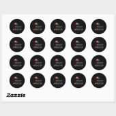 Leuke stoute dokter Kerstlijst Sinterklaas Phy Ronde Sticker (Vel)