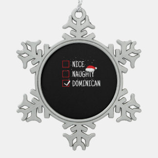 Leuke Stoute Dominicaanse Kerstlijst   Tin Sneeuwvlok Ornament