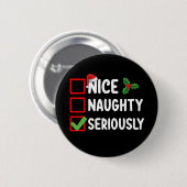Leuke Stoute Echt Kerstman Kerst Wenslijst Ronde Button 5,7 Cm (Voorkant /achterkant)