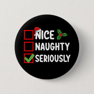 Leuke Stoute Echt Kerstman Kerst Wenslijst Ronde Button 5,7 Cm