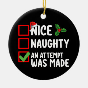 Leuke Stoute Een Poging Is Gedaan Kerst Lijst Ho Keramisch Ornament