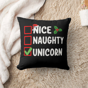 Leuke Stoute Eenhoorn Kerstlijst Vakantie Kussen