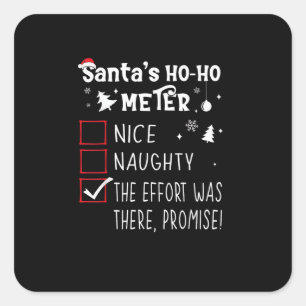 Leuke Stoute Er Was Belofte Kerstmis Vierkante Sticker