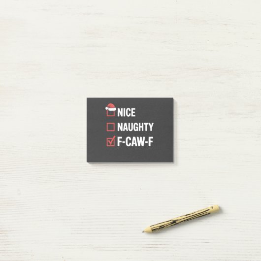 Leuke Stoute F-Caw-F Grappige Kerstman Stout Post-it® Notes (Op bureau)