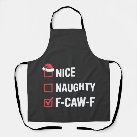 Leuke Stoute F-Caw-F Grappige Kerstman Stout Schort (Voorkant)