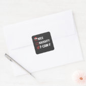Leuke Stoute F-Caw-F Grappige Kerstman Stout Vierkante Sticker (Envelop)