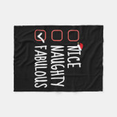 Leuke Stoute Fabulous Grappige Kerstlijst Santa C Fleece Deken (Voorkant (Horizontaal))