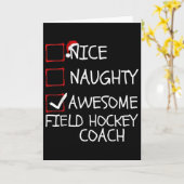 Leuke Stoute Fantastische Hockey Trainer Kerstmis Kaart (Gele Bloem)