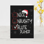 Leuke Stoute Fluitspeler Lijst Kerstman Santa Cla Kaart (Gele Bloem)