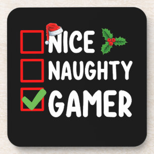 Leuke Stoute Gamer Kerstlijst Gamen Kerstman Bier Onderzetter