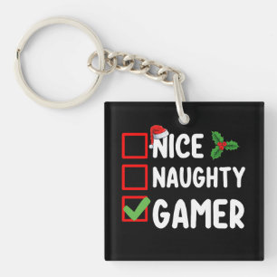 Leuke Stoute Gamer Kerstlijst Gamen Kerstman Sleutelhanger