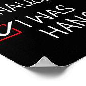 Leuke stoute hanger kerstlijst voor kerstman poster (Hoek)