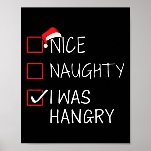 Leuke stoute hanger kerstlijst voor kerstman poster (Voorkant)
