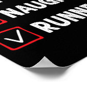 Leuke Stoute Hardloper Hardlopen Dames Heren Grapp Poster (Hoek)