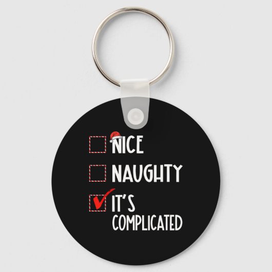 Leuke Stoute Het is een gecompliceerde kerstlijst Sleutelhanger (Voorkant)
