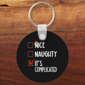 Leuke Stoute Het is een gecompliceerde kerstlijst Sleutelhanger (Voorkant)
