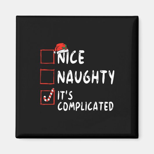 Leuke Stoute Het Is Gecompliceerde Kerstwenslijst  Magneet (Voorkant)