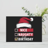 Leuke Stoute Het Is Mijn Verjaardag Kerst Wensenli Feestdagenkaart (Staand voorkant)