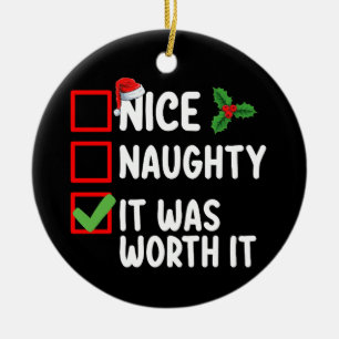 Leuke Stoute Het Was Het Waard Kerstlijst Keramisch Ornament