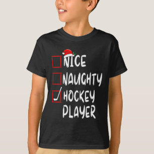 Leuke Stoute Hockey Speler Lijst Kerstman T-shirt