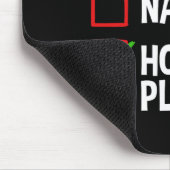 Leuke stoute hockeyspeler Grappige kerst Kerstmis Muismat (Hoek)
