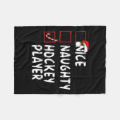 Leuke stoute hockeyspeler Kerstman Fleece Deken (Voorkant (Horizontaal))