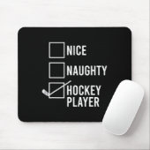 Leuke stoute hockeyspeler Kerstman Muismat (Met muis)