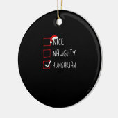 Leuke Stoute Hongaarse Kerst Erfenis Keramisch Ornament (Links)