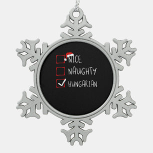 Leuke Stoute Hongaarse Kerst Erfgoed Tin Sneeuwvlok Ornament