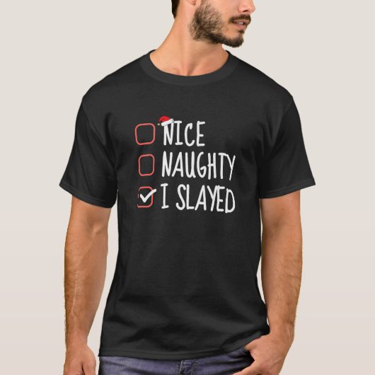 Leuke stoute ik afgeslacht grappige kerstlijst San T-shirt (Voorkant)