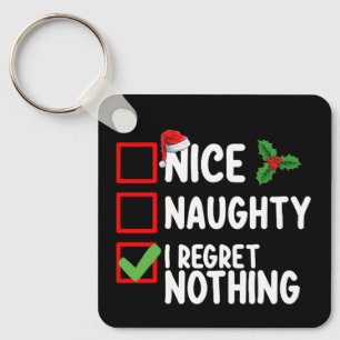 Leuke Stoute Ik Betreur Niets Kerst Lijst Vakantie Sleutelhanger