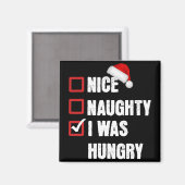 Leuke Stoute Ik Had Honger Grappige Kerstman Li Magneet (Voorkant / Achterkant)