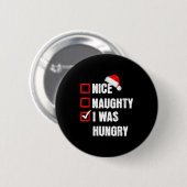 Leuke Stoute Ik Had Honger Grappige Kerstman Li Ronde Button 5,7 Cm (Voorkant /achterkant)