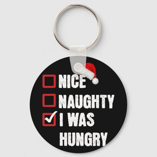 Leuke Stoute Ik Had Honger Grappige Kerstman Li Sleutelhanger (Voorkant)