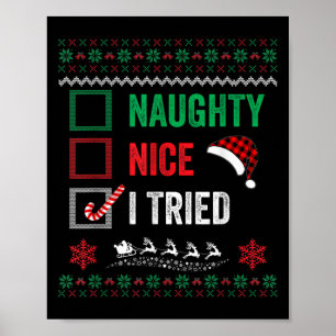 Leuke Stoute Ik Heb Een Lelijke Trui Kerst Lijst S Poster