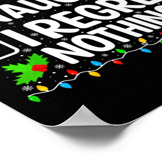 Leuke stoute ik heb geen spijt van grappige kerstm poster (Hoek)