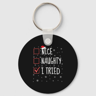 Leuke Stoute Ik Heb Geprobeerd Kerst Lijst Grappig Sleutelhanger