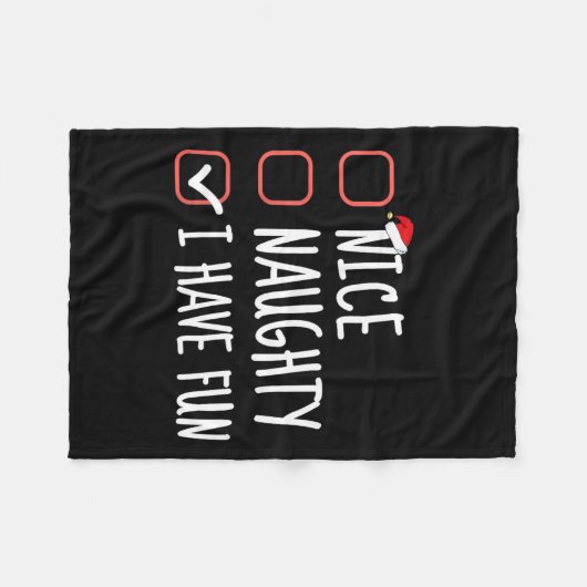 Leuke stoute ik heb plezier grappige kerstlijst ke fleece deken (Voorkant (Horizontaal))