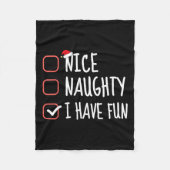 Leuke stoute ik heb plezier grappige kerstlijst ke fleece deken (Voorkant)