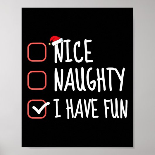 Leuke stoute ik heb plezier grappige kerstlijst ke poster (Voorkant)