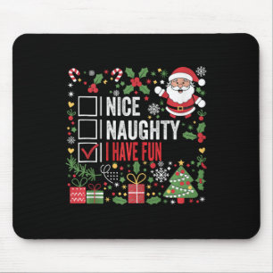 Leuke stoute ik heb plezier grappige kerstman muismat