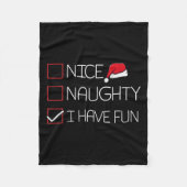 Leuke stoute ik heb plezier kerst pyjama grappige fleece deken (Voorkant)