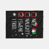 Leuke Stoute Ik Heb Santa's Stoute Lijst Geprobeer Fleece Deken (Voorkant (Horizontaal))
