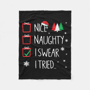 Leuke Stoute Ik Heb Santa's Stoute Lijst Geprobeer Fleece Deken