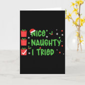 Leuke Stoute Ik Heb Santa's Stoute Lijst Geprobeer Kaart (Gele Bloem)