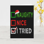 Leuke Stoute Ik Heb Santa's Stoute Lijst Geprobeer Kaart (Gele Bloem)